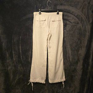 White Linen Pants by Charlette Russo Size XS